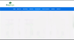 Desktop Screenshot of biogensys.com