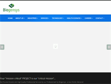 Tablet Screenshot of biogensys.com